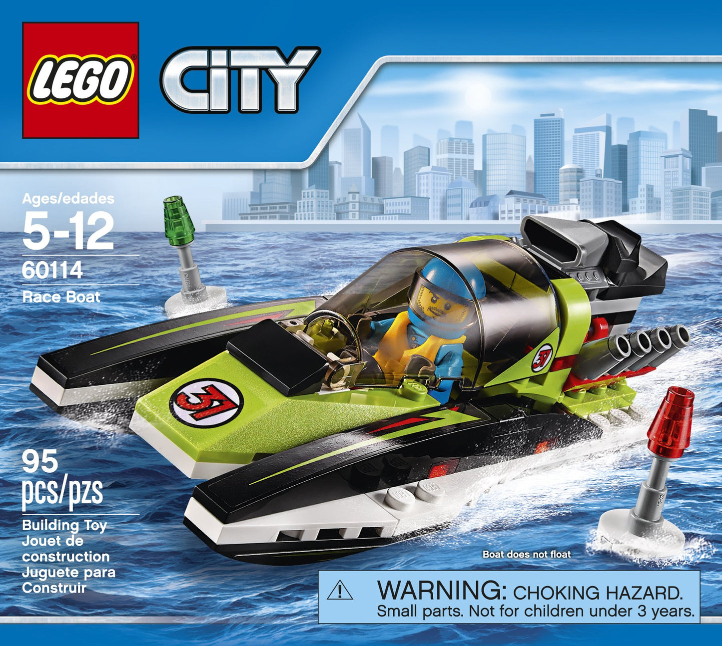 LEGO City Great Vehicles Race Boat (95 Piece)