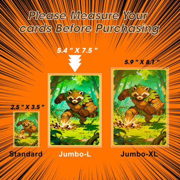 100 Pack Jumbo Card Sleeves Size L (5.4"x7.5") 4 Mil - Oversized Card Sleeves for Thick Trading Cards, Sports & Photos Storage, Exact Fit Plastic