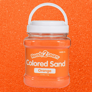 READY 2 LEARN Colored Sand - Orange - 2.2 lbs - Play Sand for Kids - Perfect for Arts and Crafts, Sensory Bins, Wedding Decorations and Vase Filler