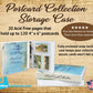 UniKeep Postcard Collector Storage Case with 20 Pages - Holds up to 120 Postcards Measuring 4" x 6" - Additional Pages Can Be Added (Blue)