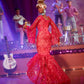 Barbie Inspiring Women Doll, Celia Cruz Queen of Salsa in Red Lace Dress with Golden Microphone, Collectible with Doll Stand & Certificate of