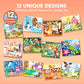 Klever Kits Dot Art Kit for Kids, No Mess Sticker for Toddlers 3-7, Craft Kits, DIY Creative Activity, Travel Toy, Birthday Gifts for Boys Girls