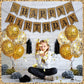 Pirese Cheetah Happy Birthday Banner - Cheetah Birthday Decorations, Leopard Party Decor, Safari Theme Party Supplies, Animal Print Party
