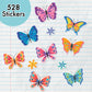 Designer Greetings 528 PCS Butterfly Stickers - Perfect for School