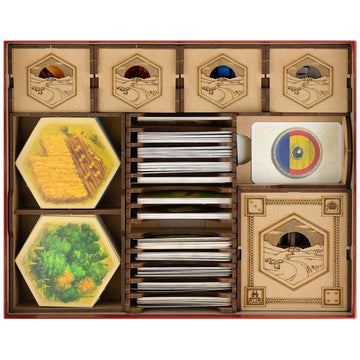 TowerRex Organizer Compatible with Catan Board Game and Cities and Knights, Seafarers Expansions, Storage Insert, Accessories Upgrade