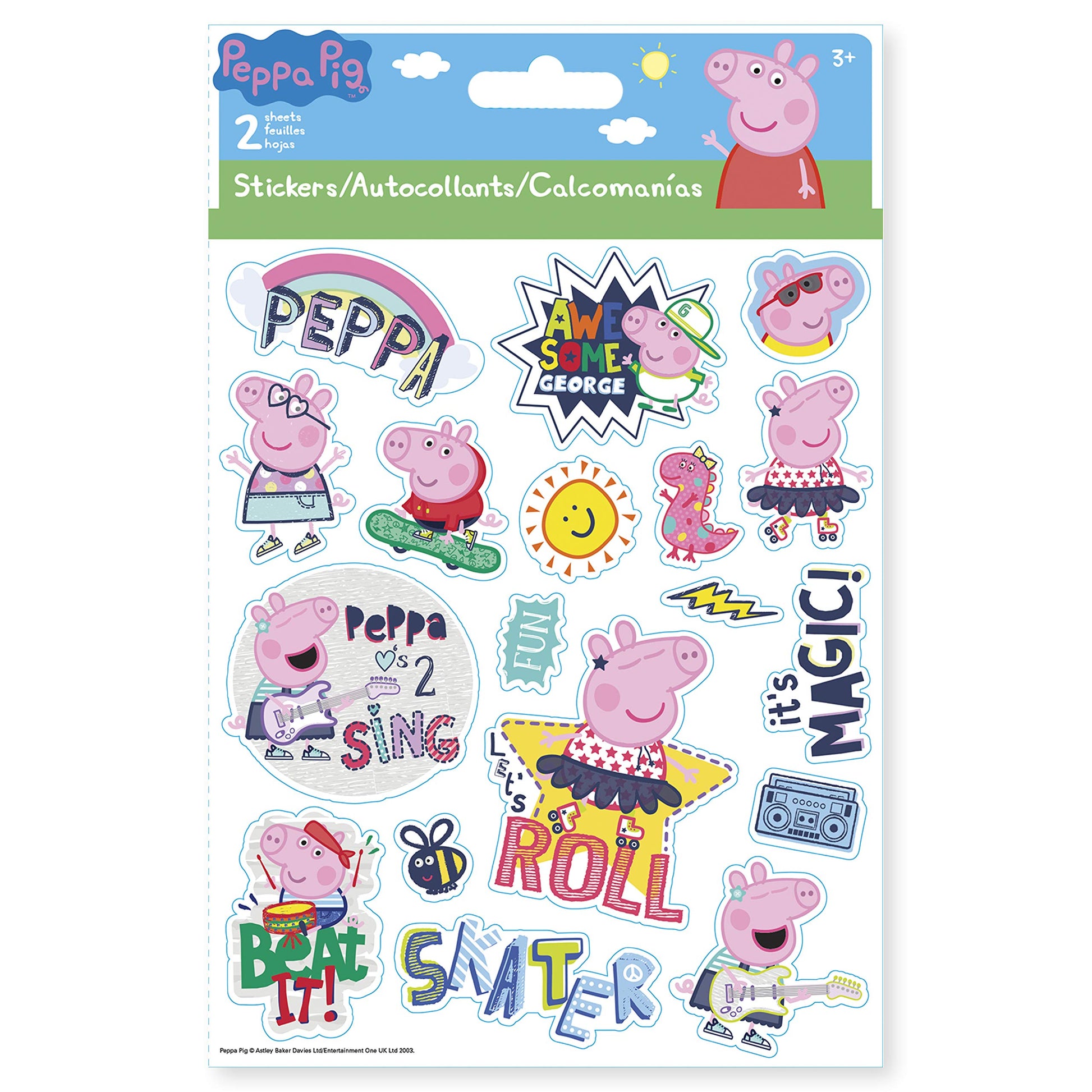 Trends International Peppa Pig - Foldover Sticker 10Count Bundle