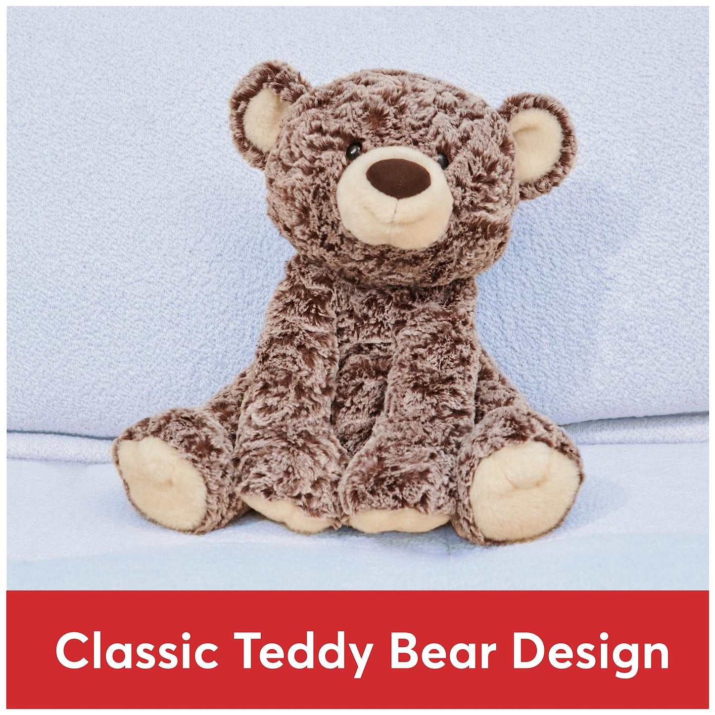 GUND Knuffle 12-Inch Two-Tone Brown Teddy Bear Plush Toy for Ages 0+
