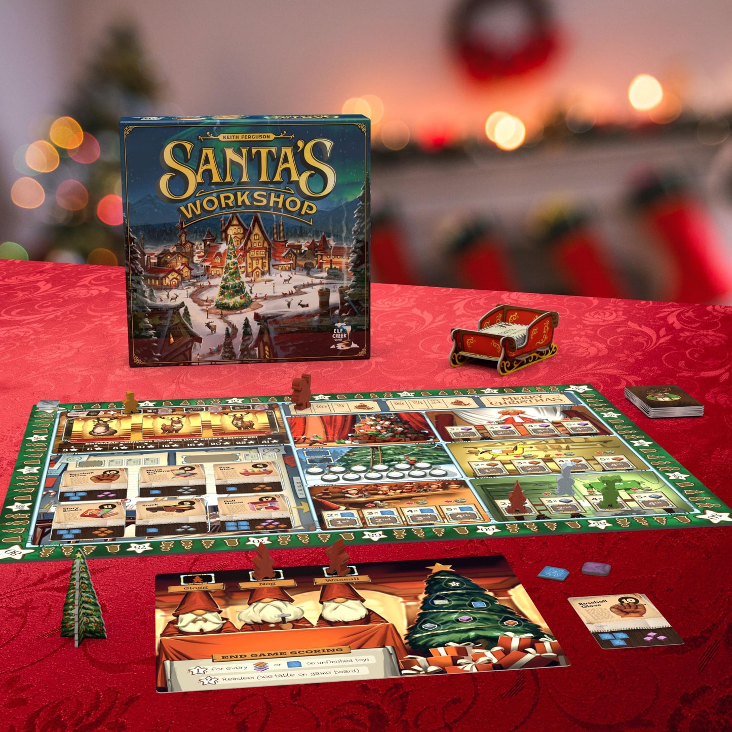 Santa's Workshop Standard Edition (2nd Ed) - Christmas-Themed Board Game by Elf Creek Games for Adults & Families, Fun Holiday Strategy Game, Worker