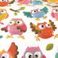 Colorful Owl Pop Up Stickers- 1 Sheet 28 Stickers