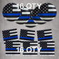 Police-Thin Blue Line Party for 16 guests! Includes 16 ea. 7” Plates and Napkins in the Official Thin Blue Line Flag Pattern. by Havercamp