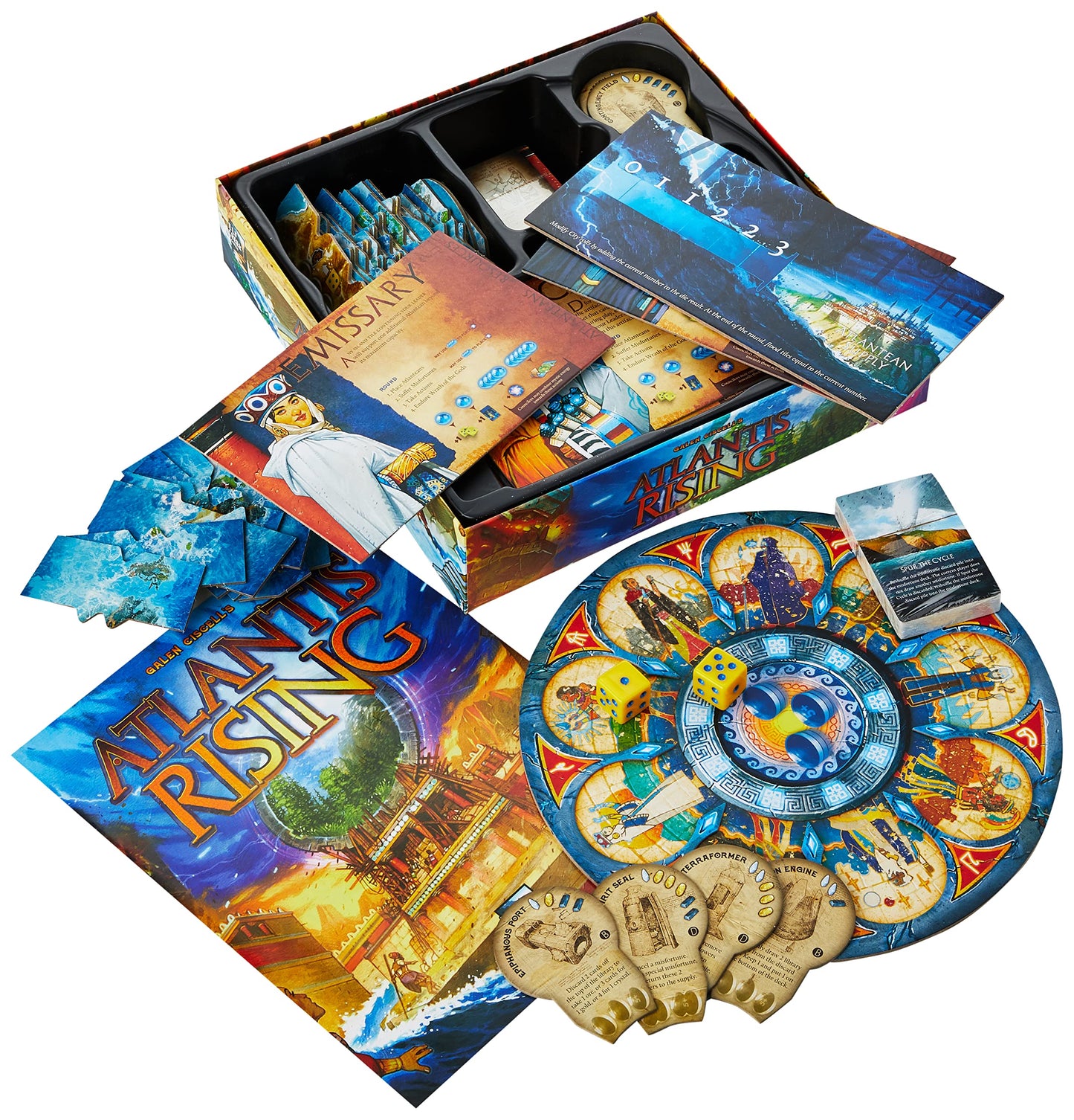 Atlantis Rising (2nd Edition) Standard Edition - Cooperative Worker Placement Board Game for 1-7 Players, 60-120 Minutes Gameplay, Strategy Game