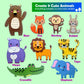 Sii Pikki Sewing Kit for Kids - 9 Easy Projects Cute Safari Animals, Beginner Sewing Kit with Felt & Instructions, Kids Sewing Kit Ages 6-12, Learn