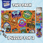 MicroPuzzles “Road Trip” Mini Jigsaw Puzzle 2-Pack - 150-Piece Adventure Travel 4×6 in Puzzle Gift | Made in USA | Small Business