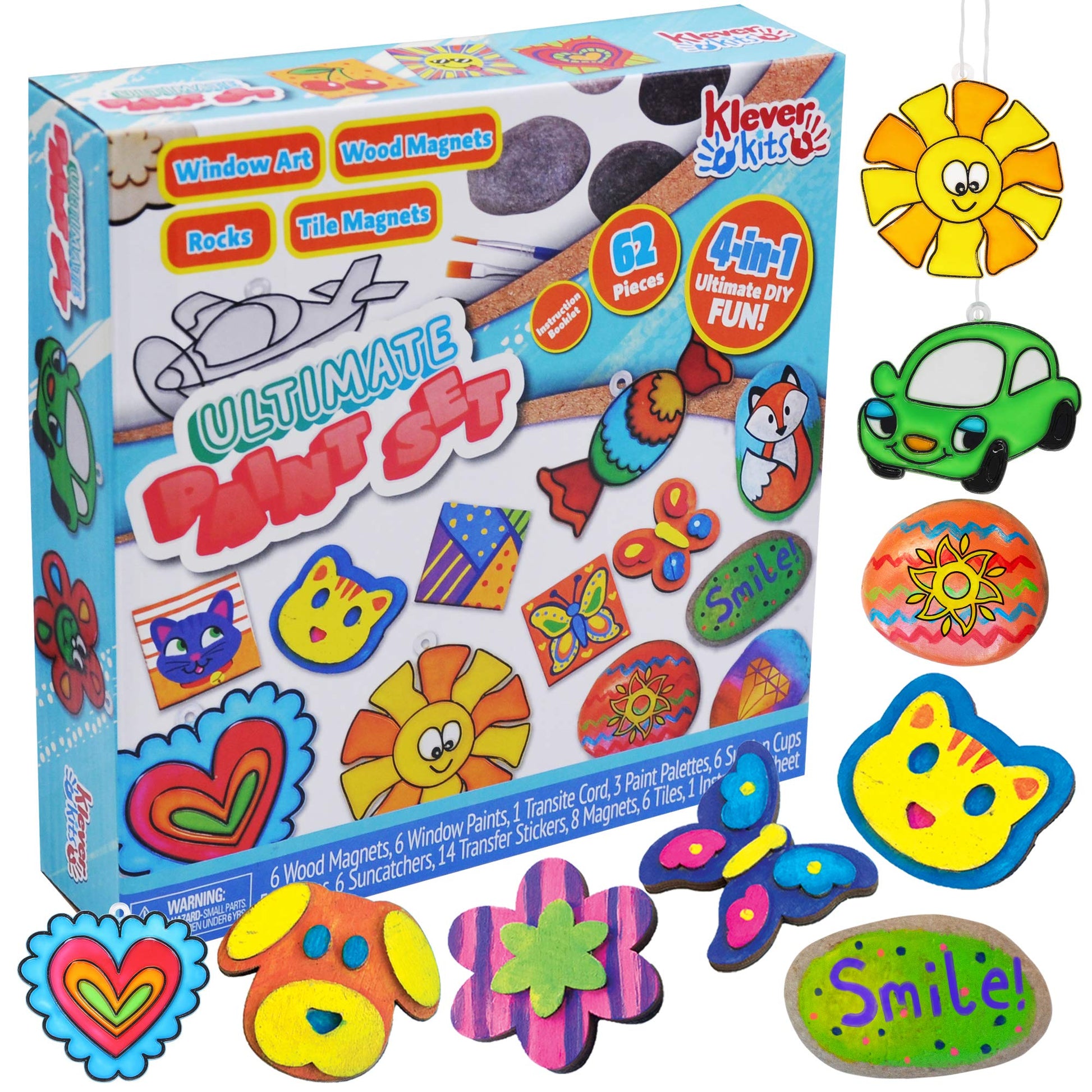 JOYIN 62 Pcs Arts and Craft Supplies for Kids - Painting Gift, Birthday Parties and Family Crafts