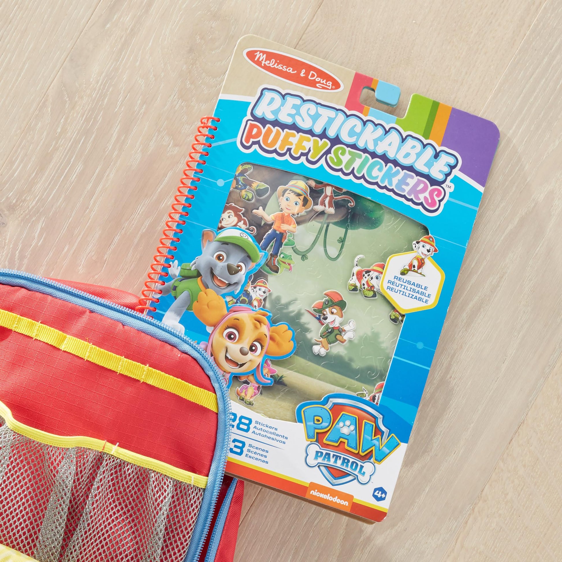 Melissa & Doug PAW Patrol Reusable Puffy Stickers Jungle | Activity Pad | Sticker Book | 3+ | Gift for Boy or Girl