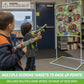 GoSports Foam Fire Games - Alien Invaders, Trophy Hunt, or Door Hang Battle Strike and Capture The Cash Targets - Include 2 Toy Blasters for Kids