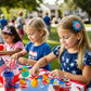 JOYIN 24 Pcs Patriotic Rubber Ducks, Red White Blue 4th of July Bulk Ducks with 8 Designs, Independence Day Duck with Flag Prints, Patriotic Party