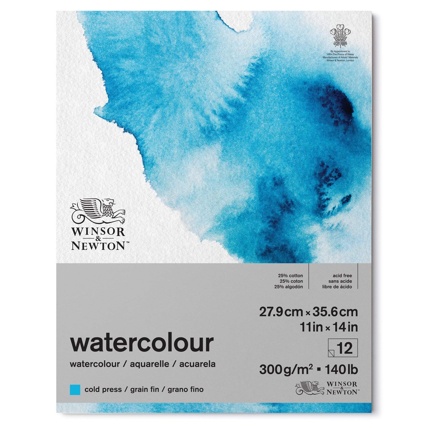 Winsor & Newton Classic Watercolor Paper Pad, 11" x 14", Natural White