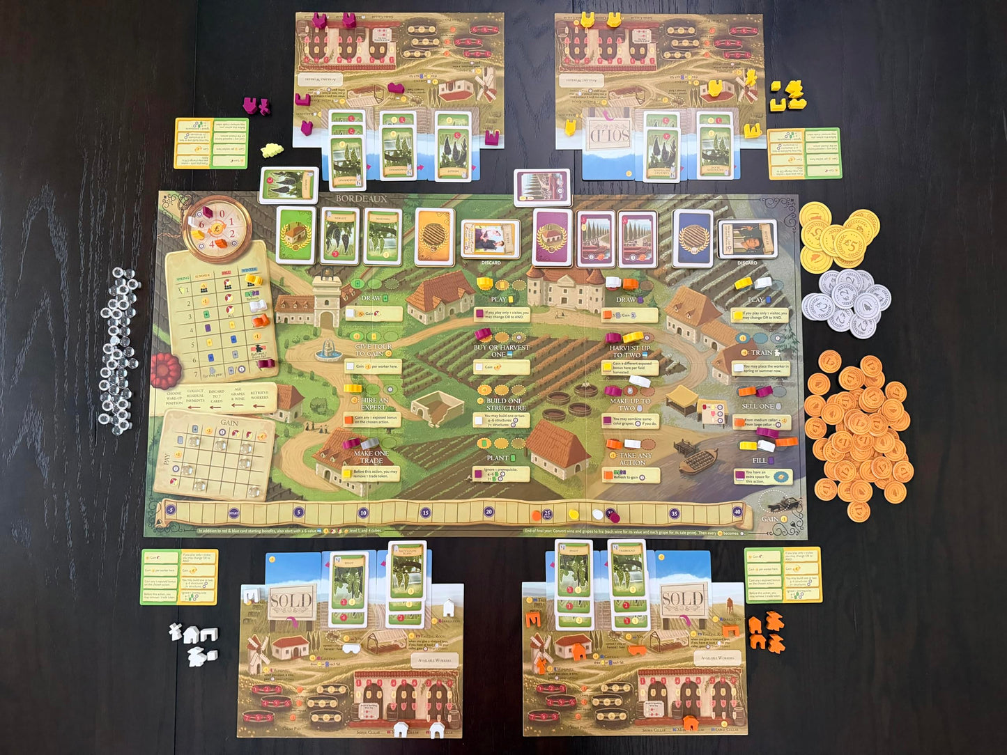 Stonemaier Games: Viticulture: Bordeaux Expansion by Jamey Stegmaier | Add to Viticulture (Base Game) | A New Board Featuring Updated Graphics