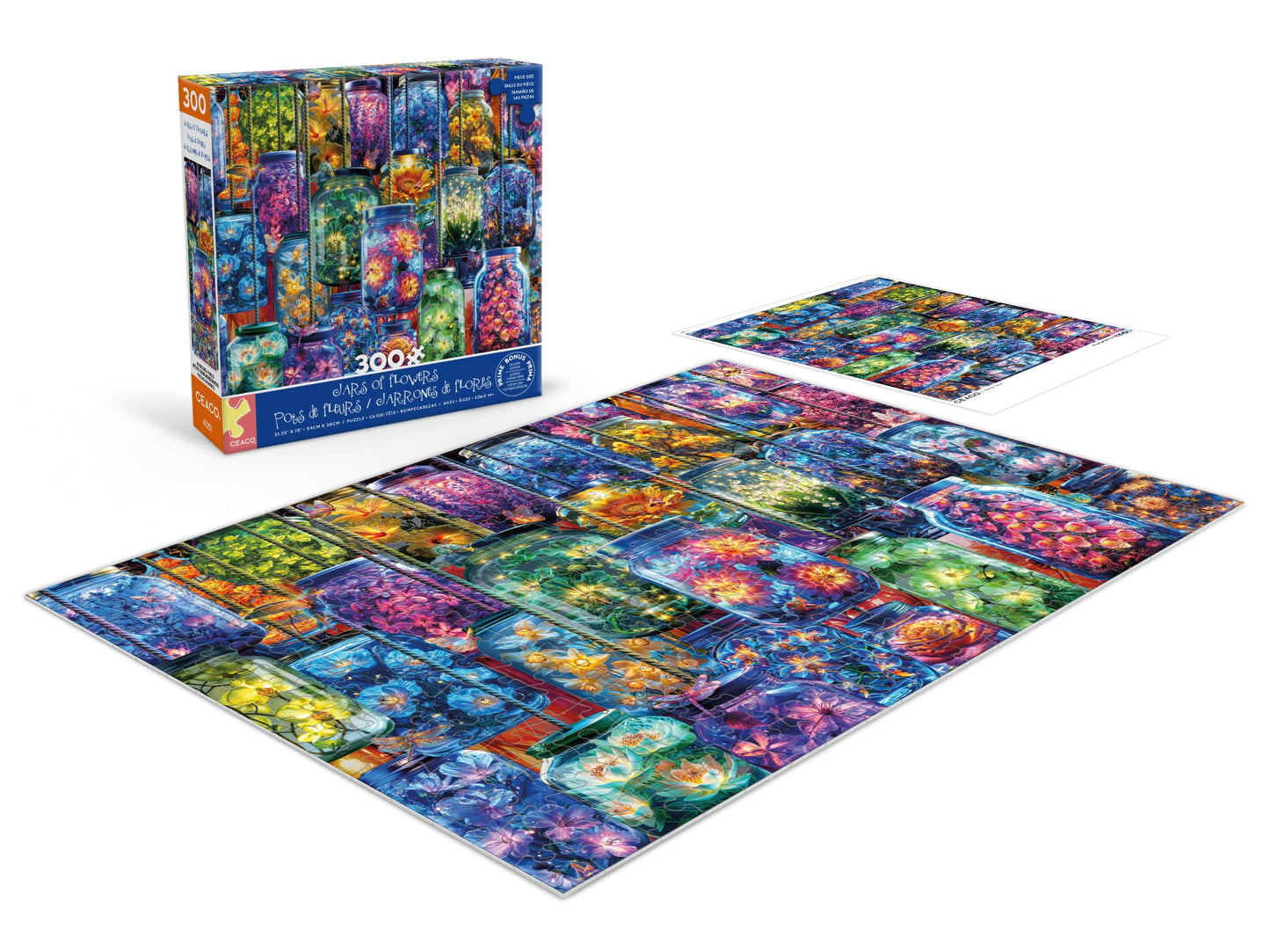 Ceaco - Jars of Flowers - 300 Large Piece Jigsaw Puzzle for Adults