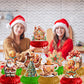 EUVBOKW 9 Pcs Gingerbread Honeycomb Centerpieces,Gingerbread House Party Decorations for Christmas Party Table Decor Holiday Favor Supplies