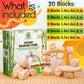 Panda Brothers Wooden Balancing Stones - Montessori Toys for 3 4 5 Year Old Kids and Toddlers Learning Sensory Toy, 20 Large Size Wooden Building