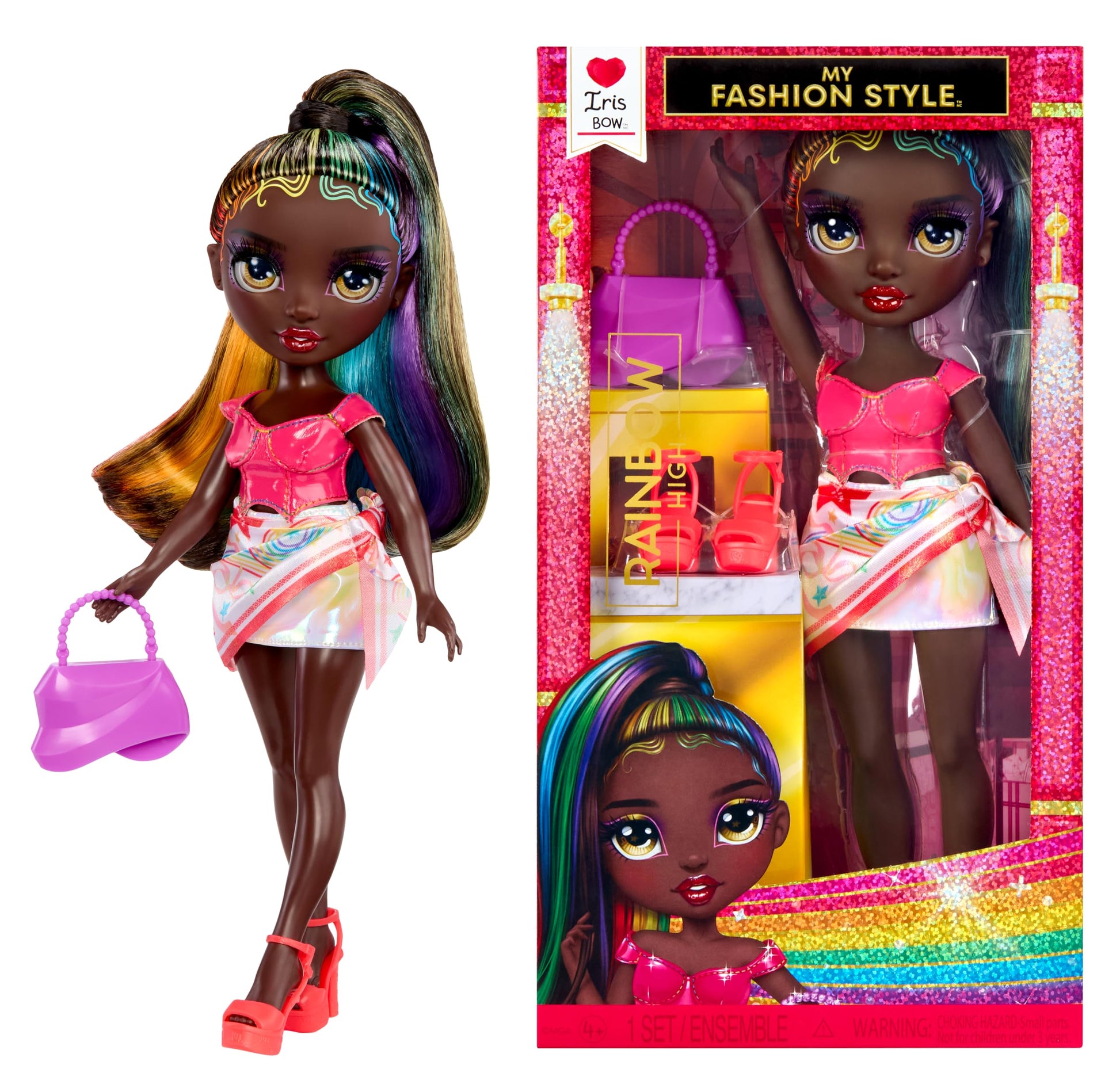 Rainbow High My Fashion Style Iris, Rainbow 11" Fashion Doll with Statement Outfit, Stylish Handbag, Great Toy Gift for Girls Kids Ages 4-12 Years