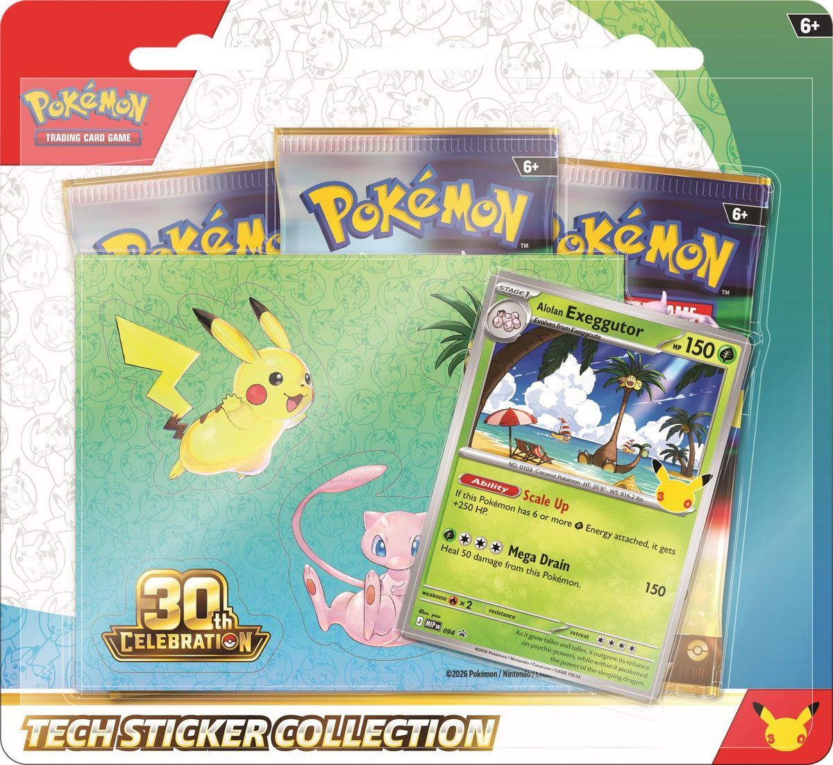 Pokemon TCG: 30th Celebration Tech Sticker Collection - Alolan Exeggutor