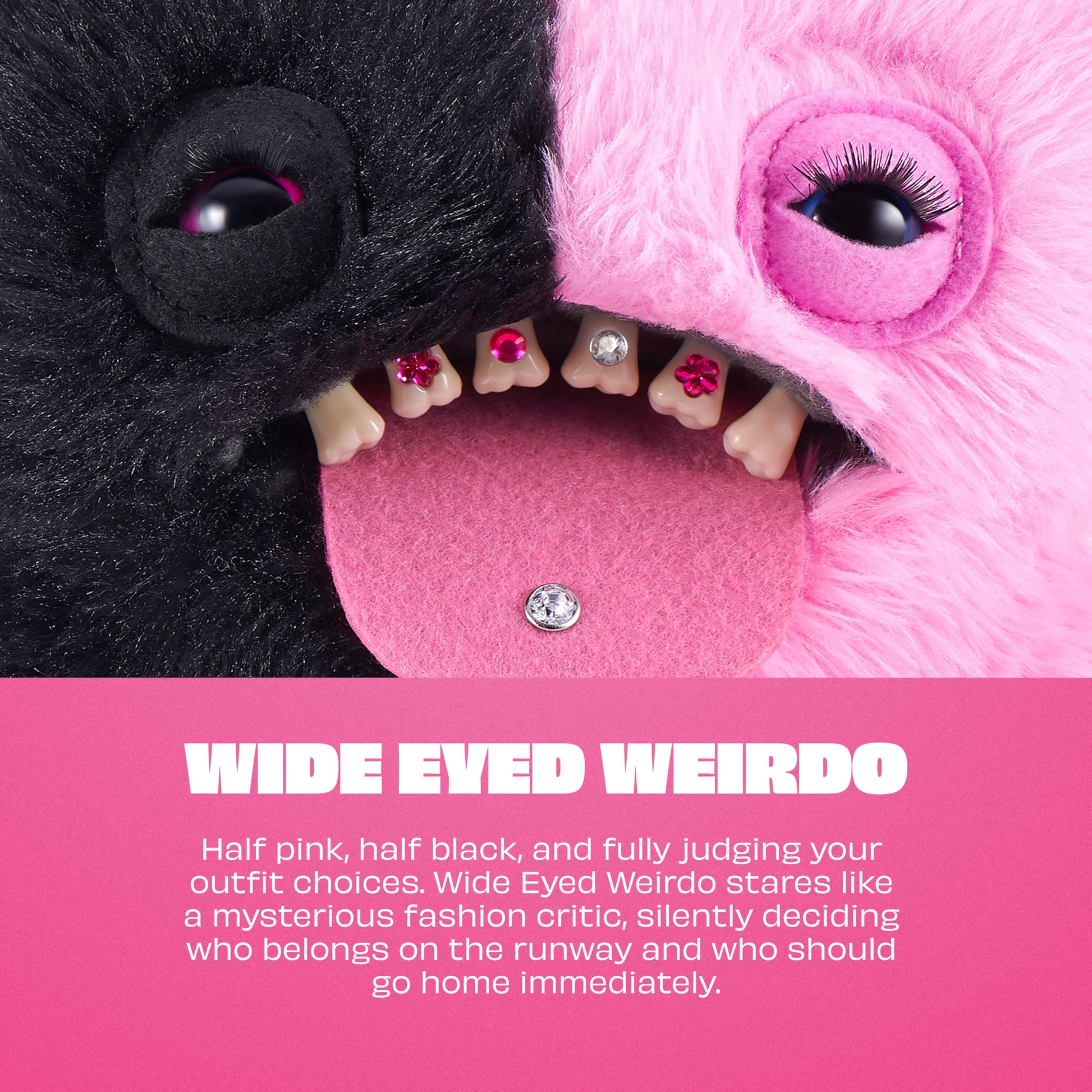 Fuggler Baddies Fuggs 9 Inch Plush Collectible Toy (Wide Eyed Weirdo) by ZURU Featuring Funny Ugly Monster Designs with Fierce Attitude, Bold Style