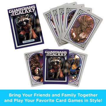 AQUARIUS Guardians of the Galaxy Rocket & Groot Nouveau Playing Cards - Comic Themed Deck of Cards for Your Favorite Card Games - Officially Licensed