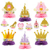 ArowlWesh 12Pcs Floral Princess Party Honeycomb Centerpieces Decorations