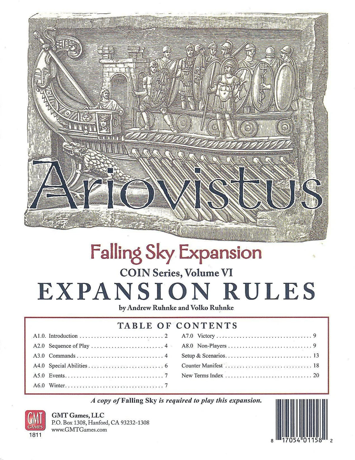 GMT Games Falling Sky: Ariovistus Expansion