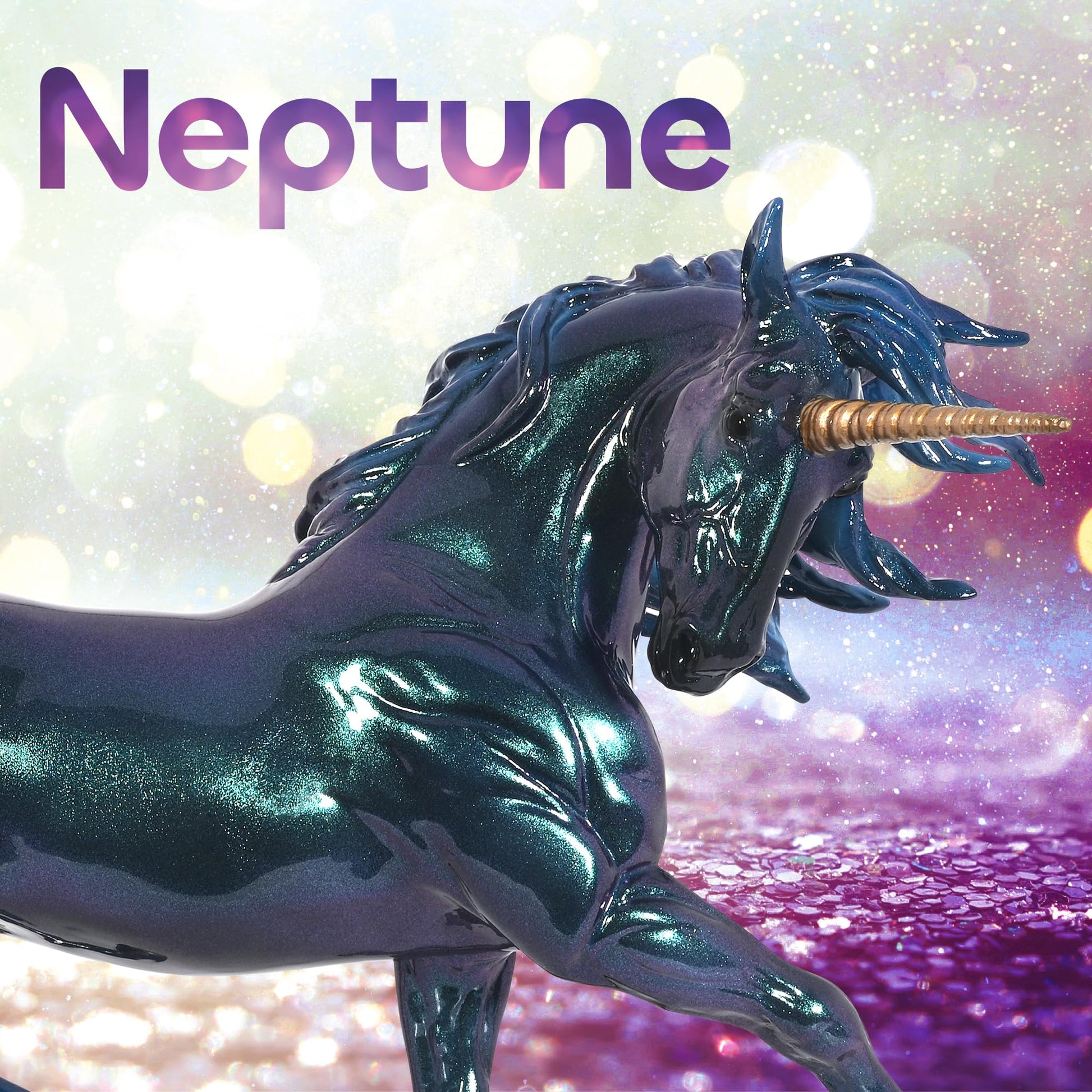 Breyer Horses Traditional Series Neptune Unicorn Stallion | Unicorn Toy Model | 13" x 9" | 1:9 Scale | Model #B-TR-10013