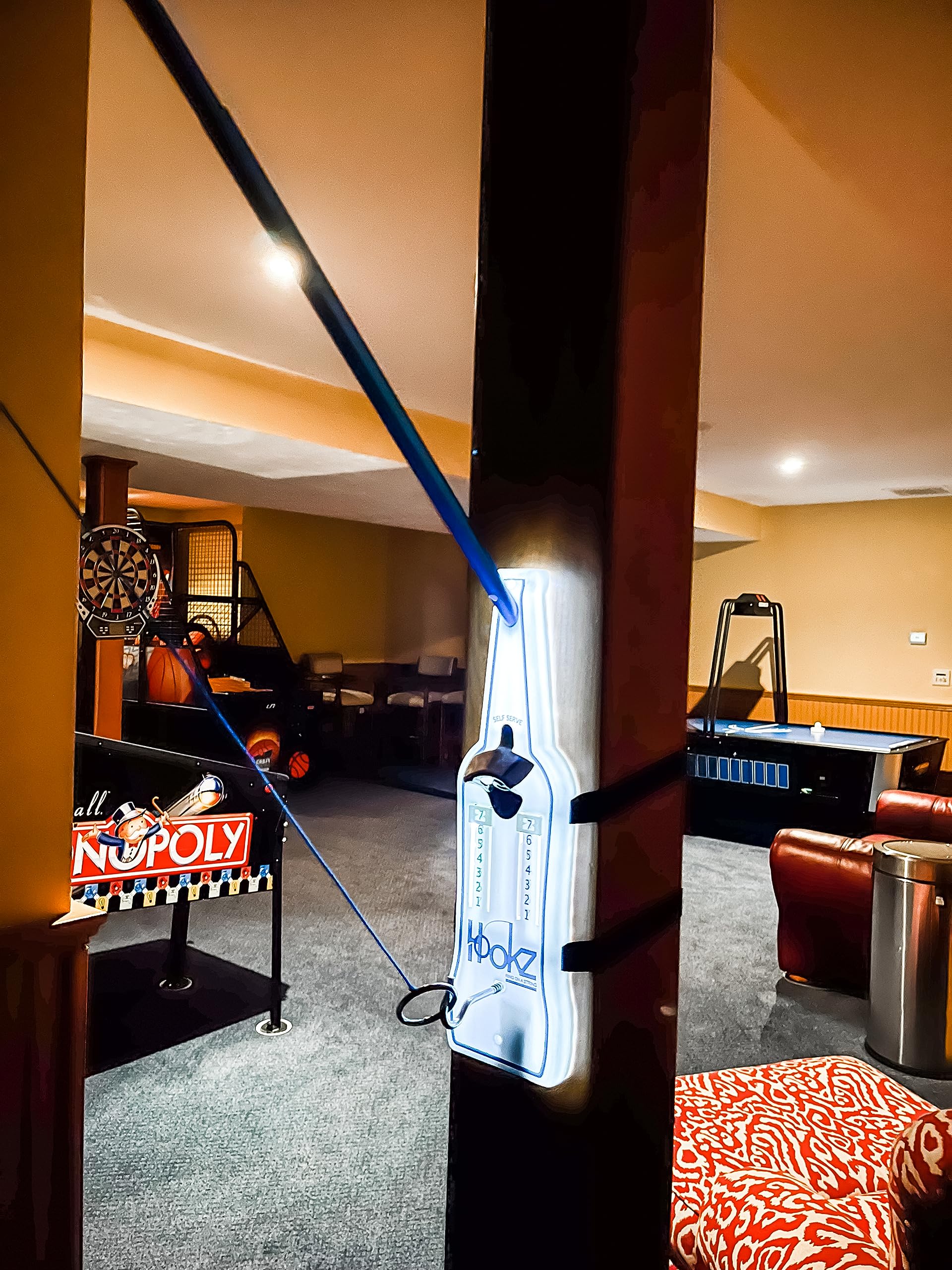 Bottle Bash Brands Hookz LED Ring on a String Game (All Weather - Indoor or Outdoor)