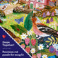 eeBoo Birds By the Sea 500 Piece Round Jigsaw Puzzle, 23" Diameter