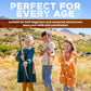 Adventure Awaits! Handmade Wooden Bow and Arrow Set w/Paracord Wrap | 10 Wood Arrows, Quiver, and 2 Targets | for Outdoor Play