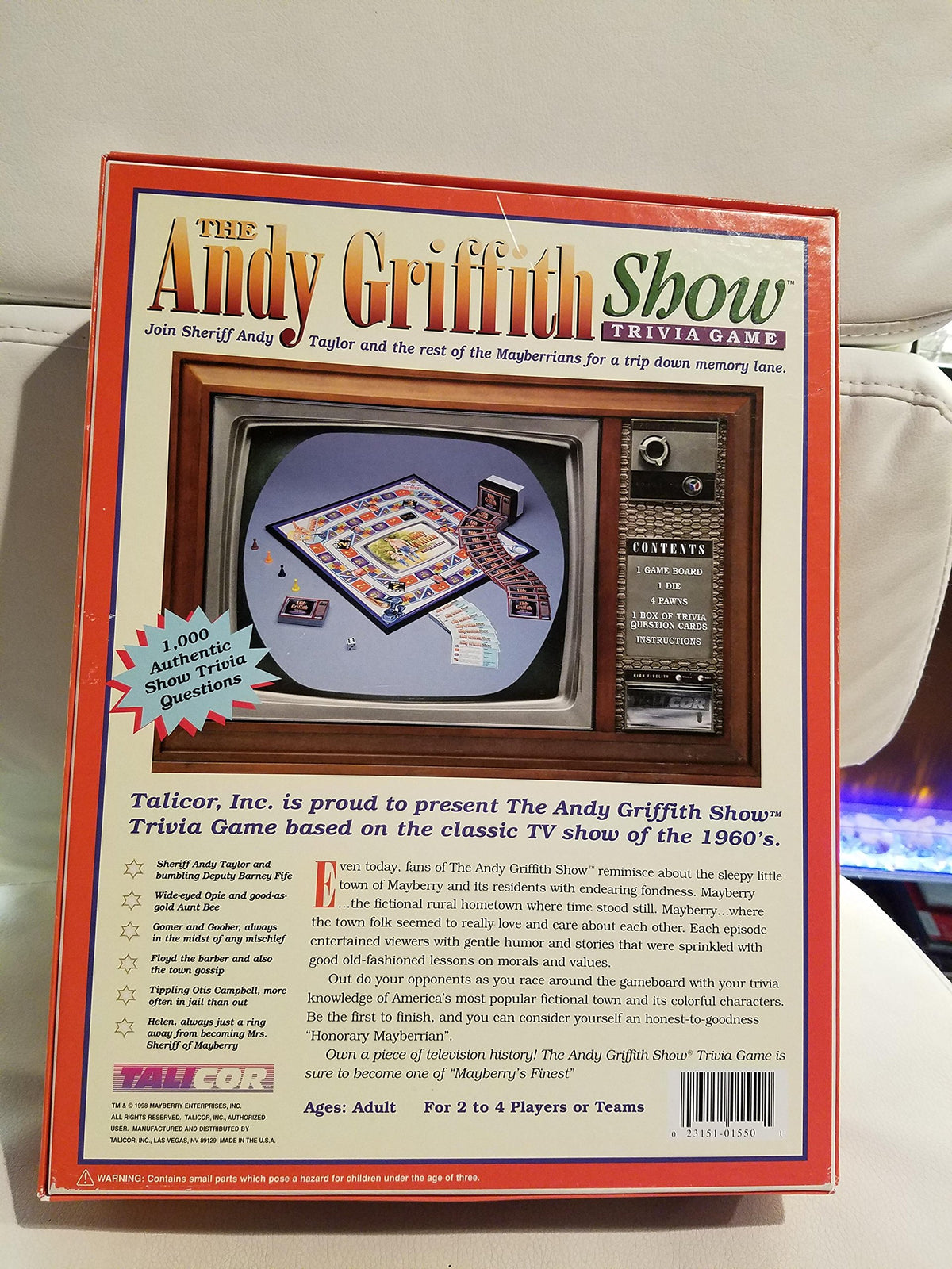 Talicor Andy Griffith Trivia Game