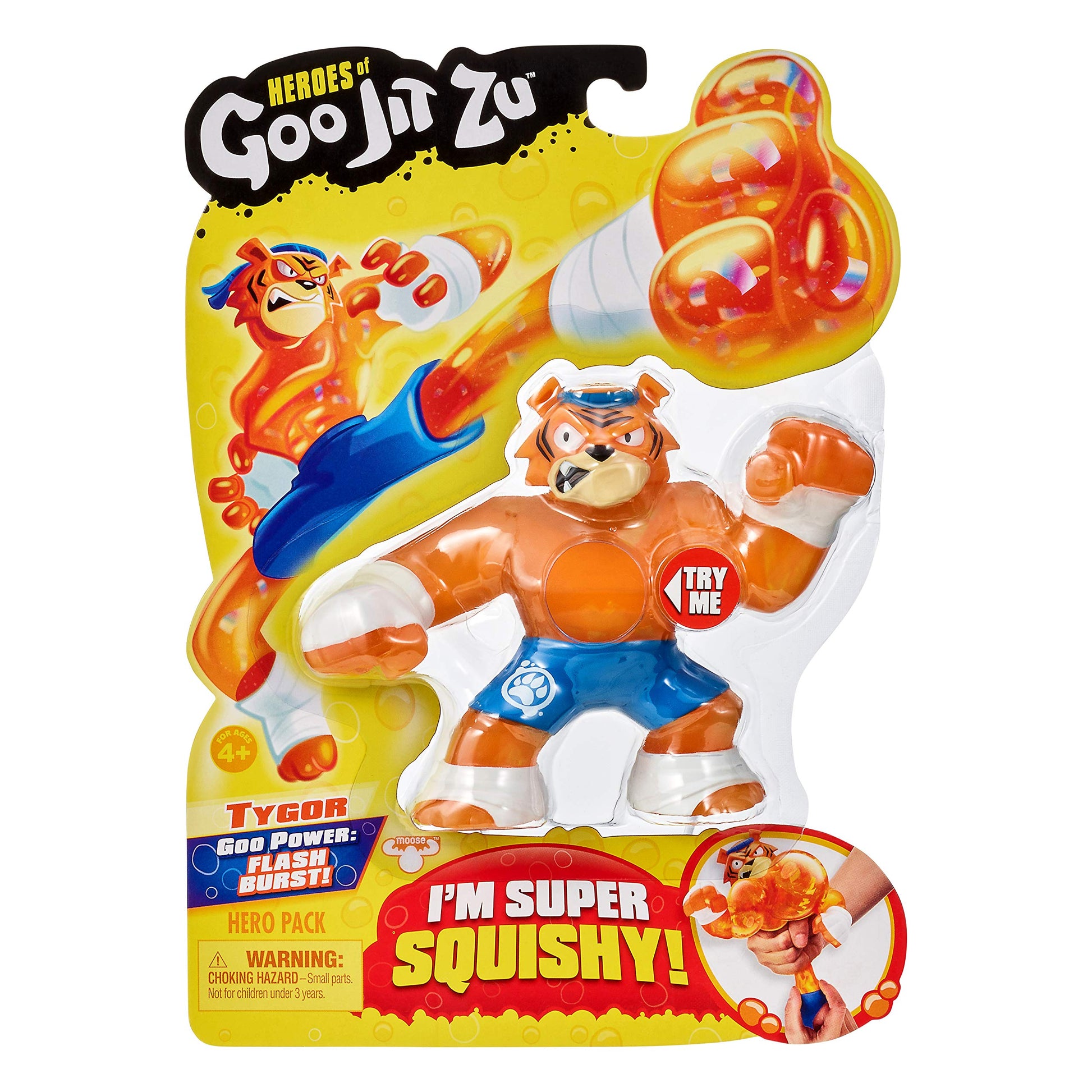 Heroes of Goo Jit Zu - Single Squishy Tiger Action Figure, Tygor