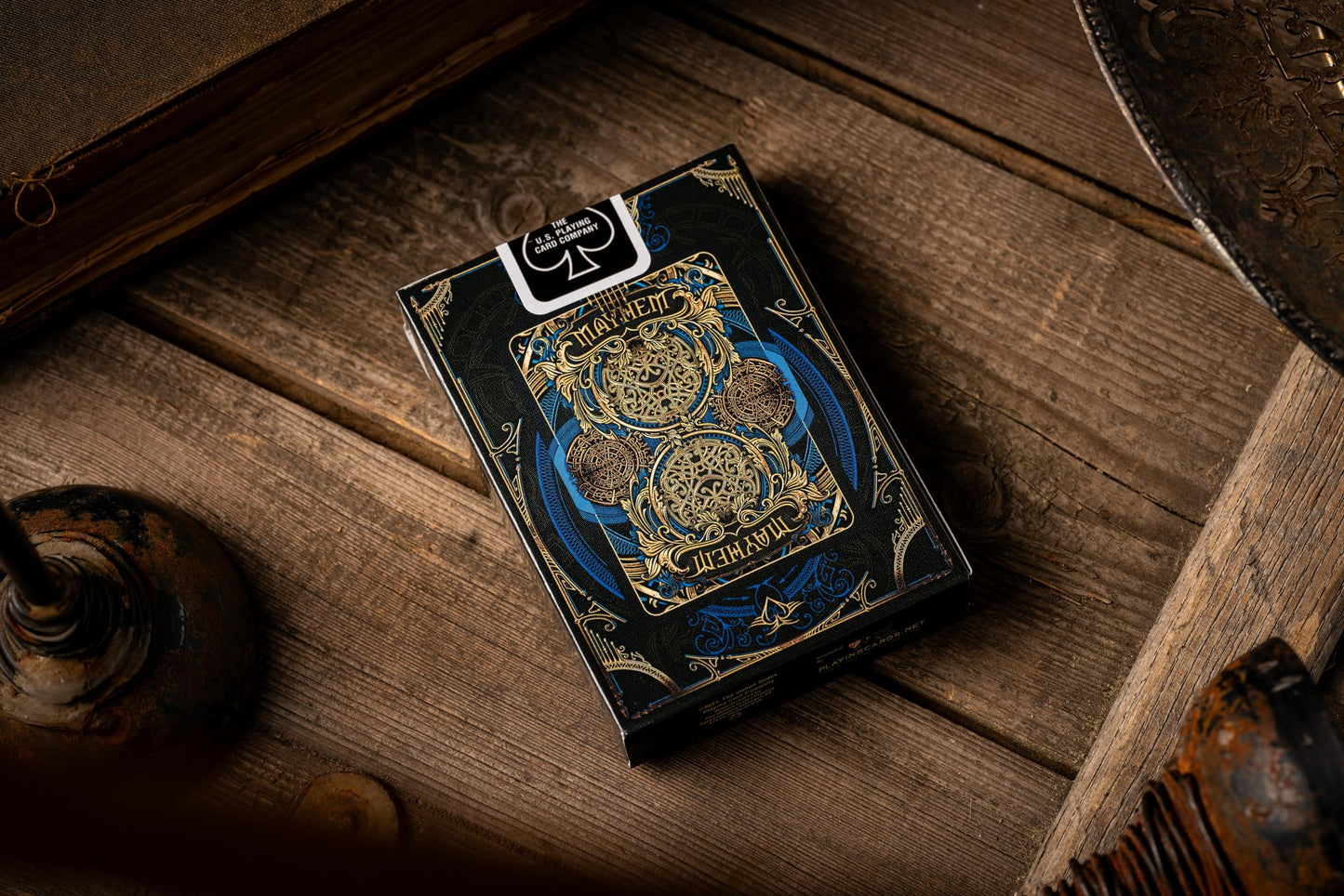 Bicycle Mayhem Blue Playing Cards Deck Poker Size Gift Item Adult Cool Theme