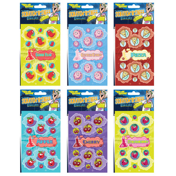 Just For Laughs Dr. Stinky's Scratch N Sniff Stickers 6-Pack, Strawberry, Pizza, Cherry, Cotton Candy, Gummi Bear, Apple, 162 Total