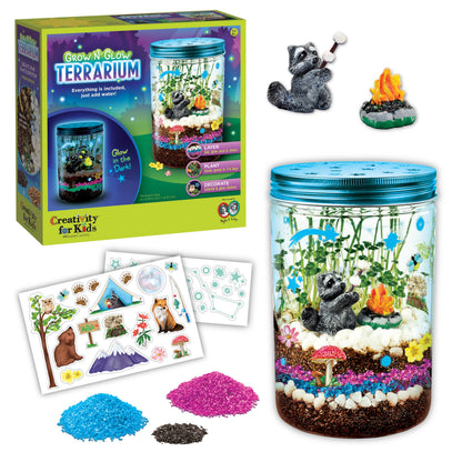 Creativity for Kids Grow 'N Glow Terrarium Kit - Educational Science Kits | Screen Free Summer Fun Activities | Gifts for Boys and Girls | Craft