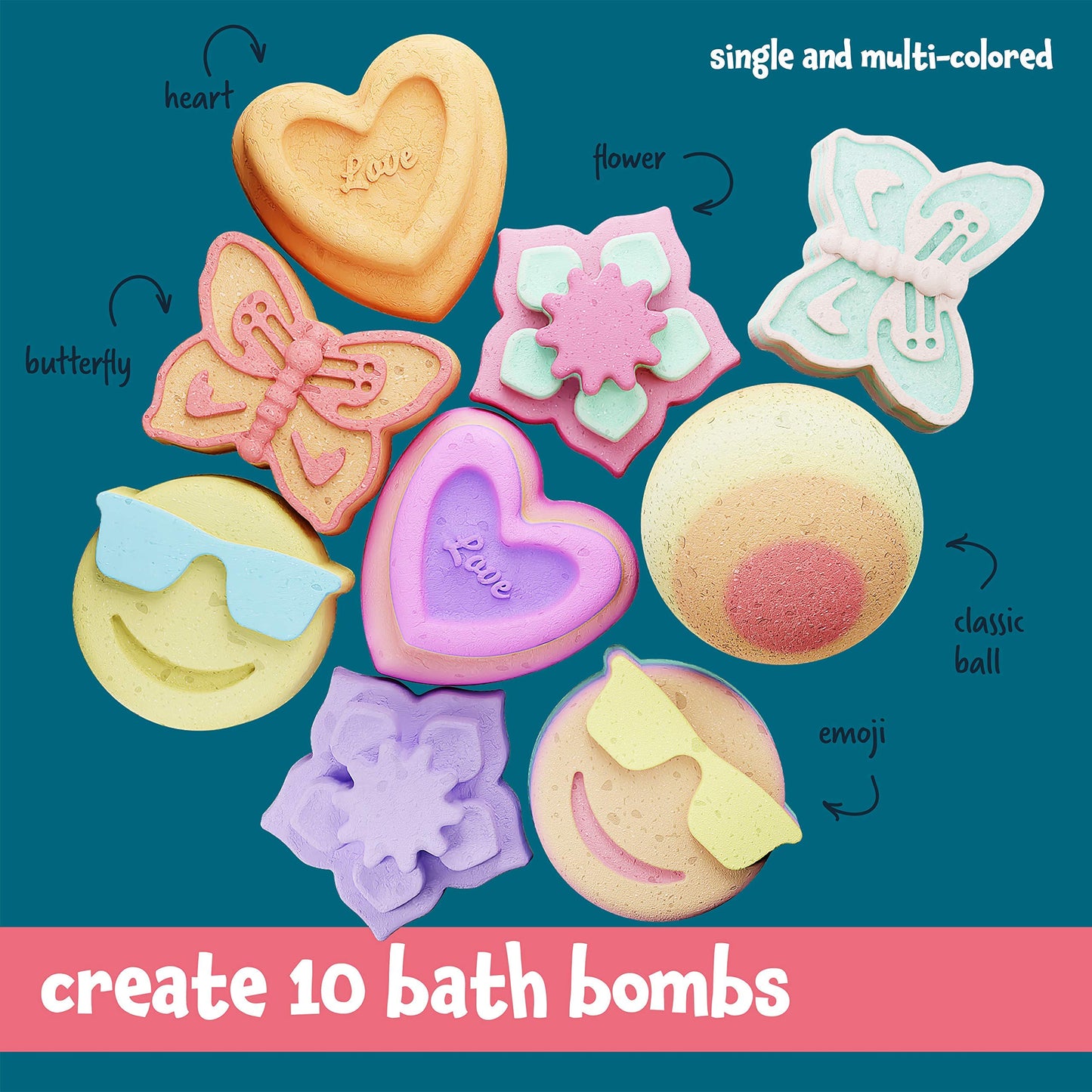 Dan&Darci Soap & Bath Bomb Making Kit for Kids, 3-in-1 Spa Science Kits, Craft Gifts for Girls & Boys Age 6-12 Year Old Girl Crafts: DIY Experiment