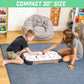 GoSports 30 Inch Table Top Air Hockey Game for Kids - Portable, Battery Operated Game Table - Oak