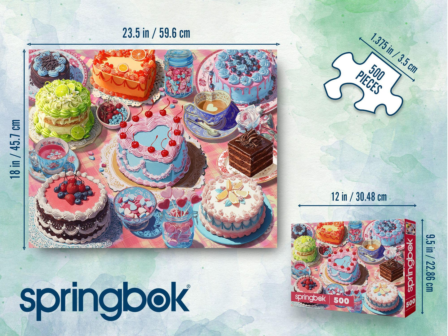 Springbok Vintage Cakes 500 Piece Jigsaw Puzzle for Adults