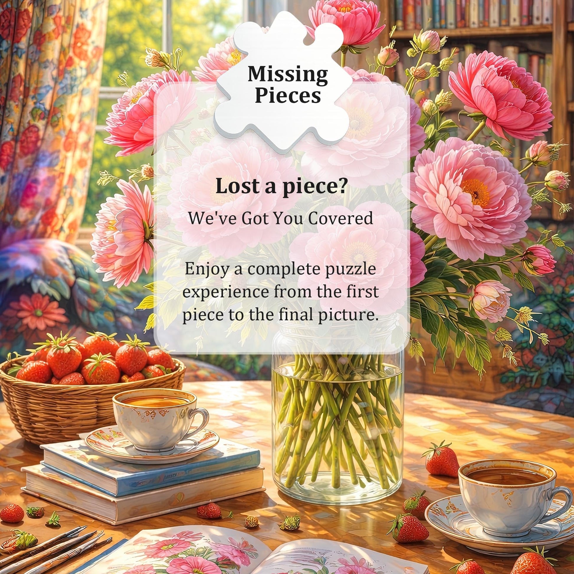 Teemosreal 1000 Piece Puzzle for Adults, Floral Morning Jigsaw Art
