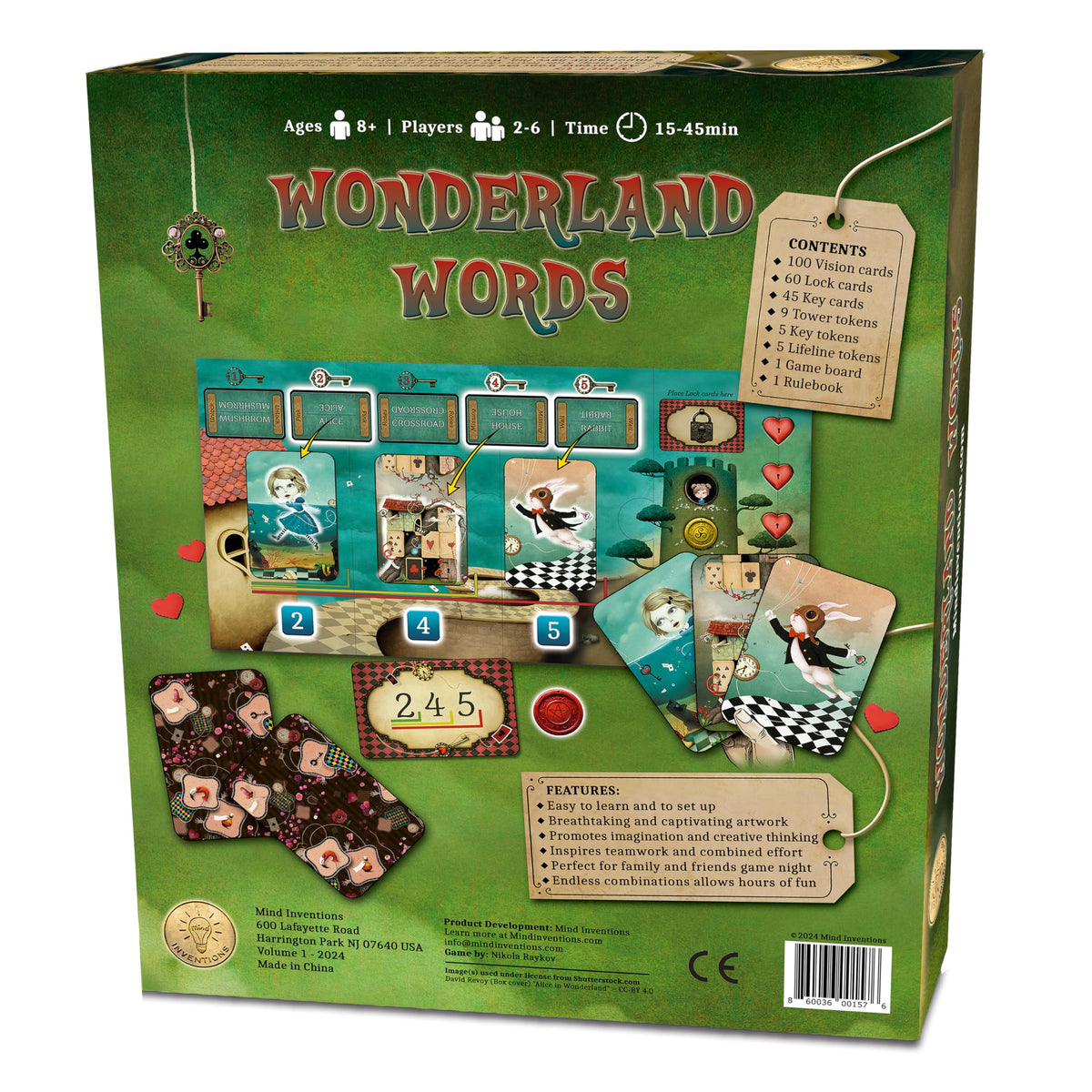 Alice in Wonderland Words | Game of Words and Imagination for the Whole Family | Engaging, Cooperative, and Creative | Ages 8+ | 2-6 Players |