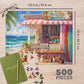Springbok Seaside Surf Shop 500 Piece Jigsaw Puzzle for Adults - Tropical Beach Store & Ocean Scene - Poster Now Included - Coastal Vacation Artwork