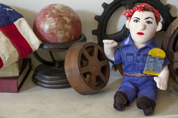 The Unemployed Philosophers Guild Rosie The Riveter Little Thinker - 12" Soft Stuffed Plush Doll