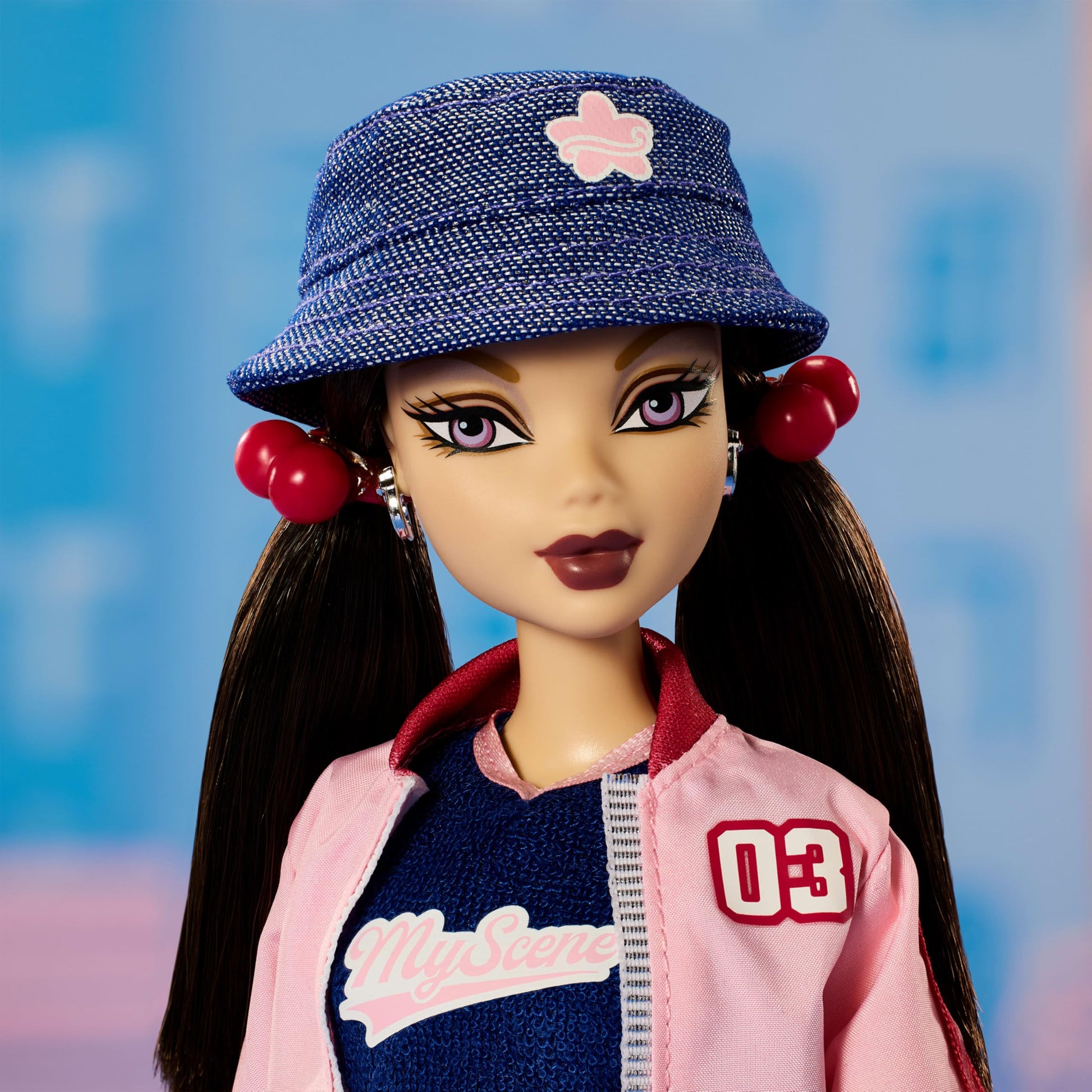 Barbie Signature My Scene Nolee Doll and Accessories, Y2K-Inspired Outfit with Sporty Matching Set, Cropped Jacket, Leg Warmers and Doll Stand