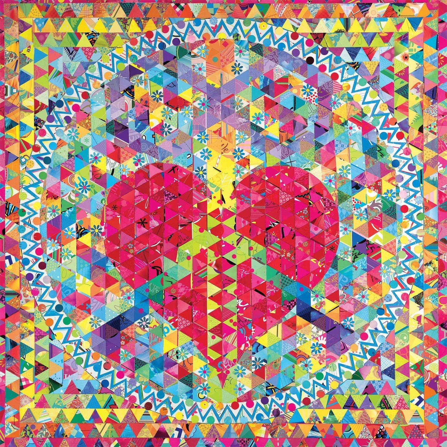 Buffalo Games - Sandhi Schimmel Gold - Junkmail Heart - 300 Piece Jigsaw Puzzle for Adults Ages 14 and Up -- Precision-Cut Pieces, Beautiful Artwork